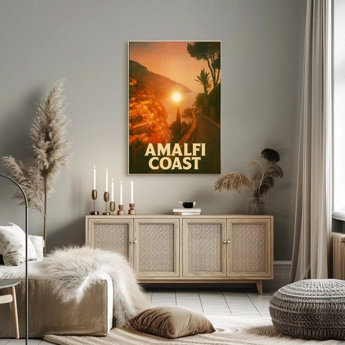 Amalfi Coast Sunset Poster
