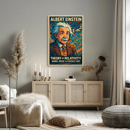 Albert Einstein Relativity Theory Vintage Scientific Educational Wall Art Decor Collectors Poster