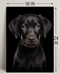 Portrait Of A Black Labrador Puppy Poster PosterGoat