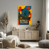 Island Amusement Park Adventure Poster