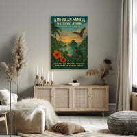 American Samoa National Park Scenic Travel Poster