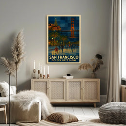 San Francisco Golden Gate Glow Poster