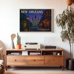 New Orleans Jazz Travel Poster Wall Art