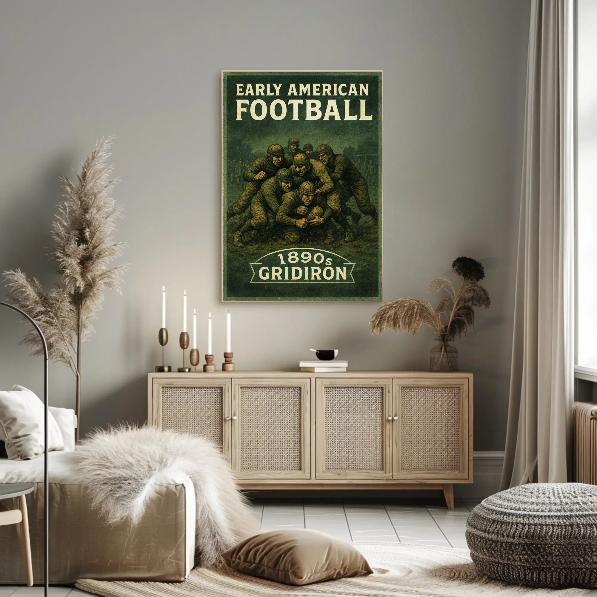 Early American Football 1890s Gridiron Poster PosterGoat