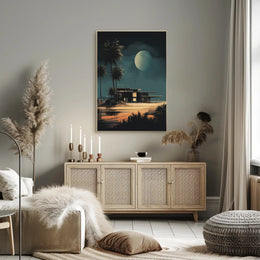 Moonlit Modern Oasis Modern Poster PosterGoat