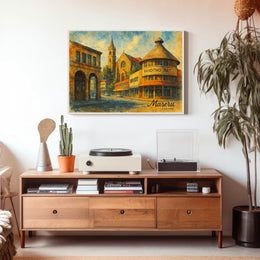 Maseru Cityscape Photography Realism Wanderlust Urban Skyline Timeless Cultural City Poster