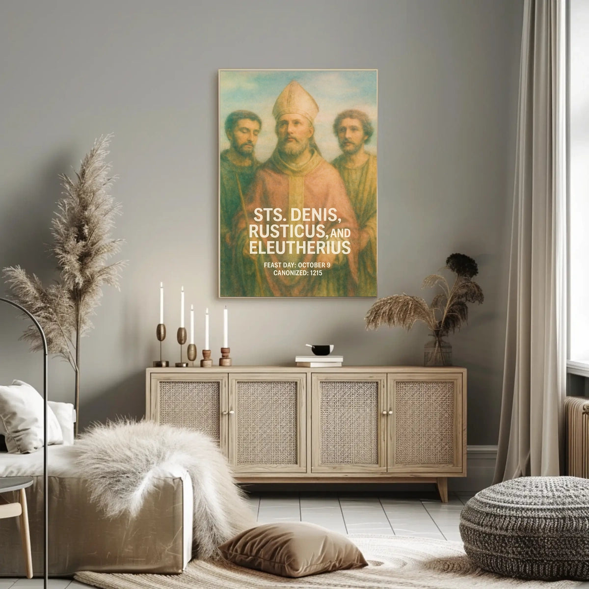 Saints Denis, Rusticus, And Eleutherius Poster