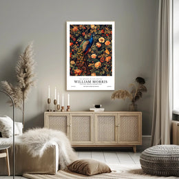 William Morris Textile Design Exhibition Artistic Poster