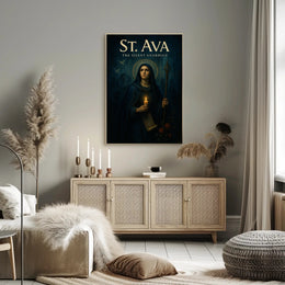 St. Ava Silent Guardian Poster Vintage Wall Art