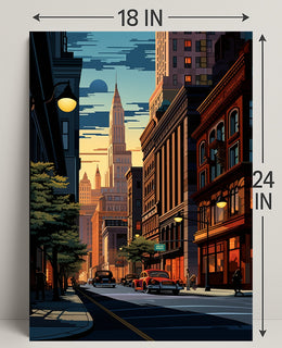 Urban Sunset Poster PosterGoat