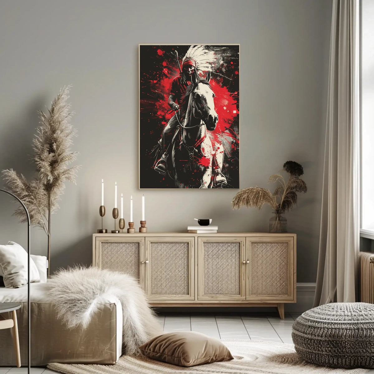 Warrior On Horseback Poster