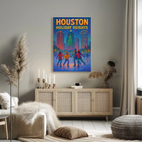 Houston Holiday Heights Poster