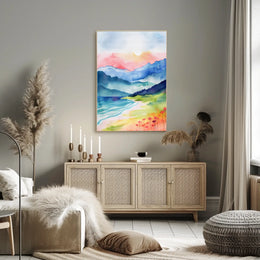Serene Mountain Landscape Poster