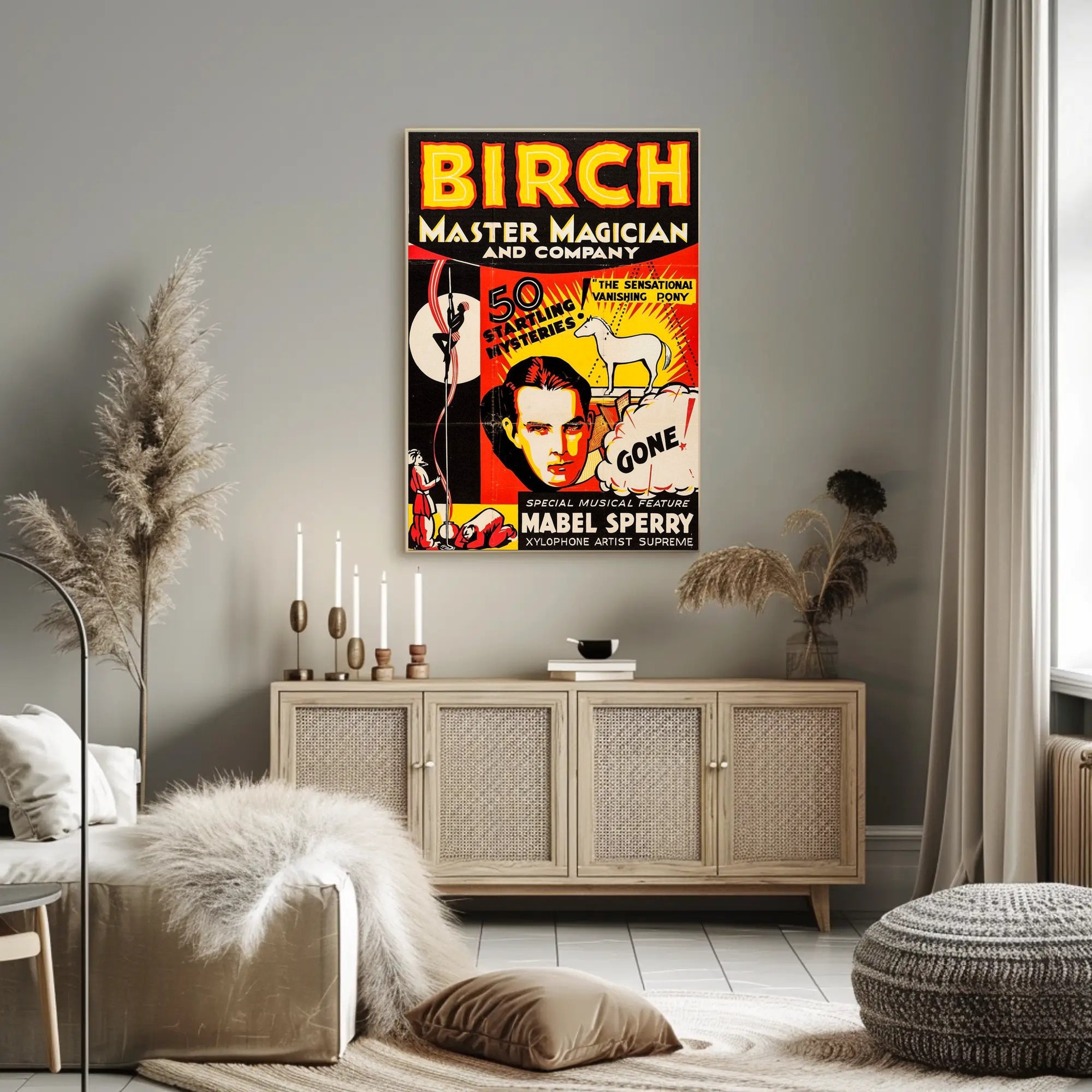 Magic Show Extravaganza Vintage Artistic Poster