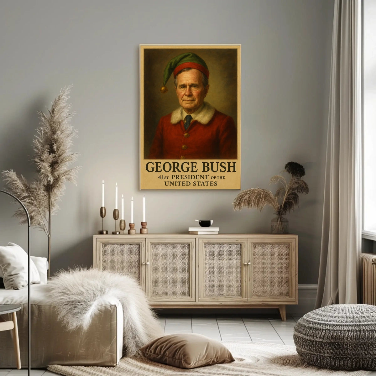 George Bush Santa Pop Art Political or Propaganda Poster