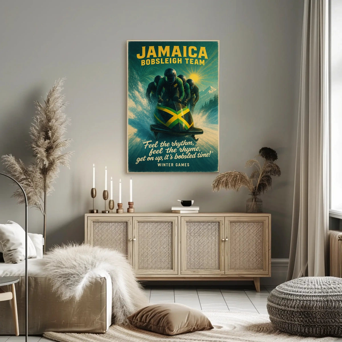 Jamaica Bobsleigh Team Winter Games Poster