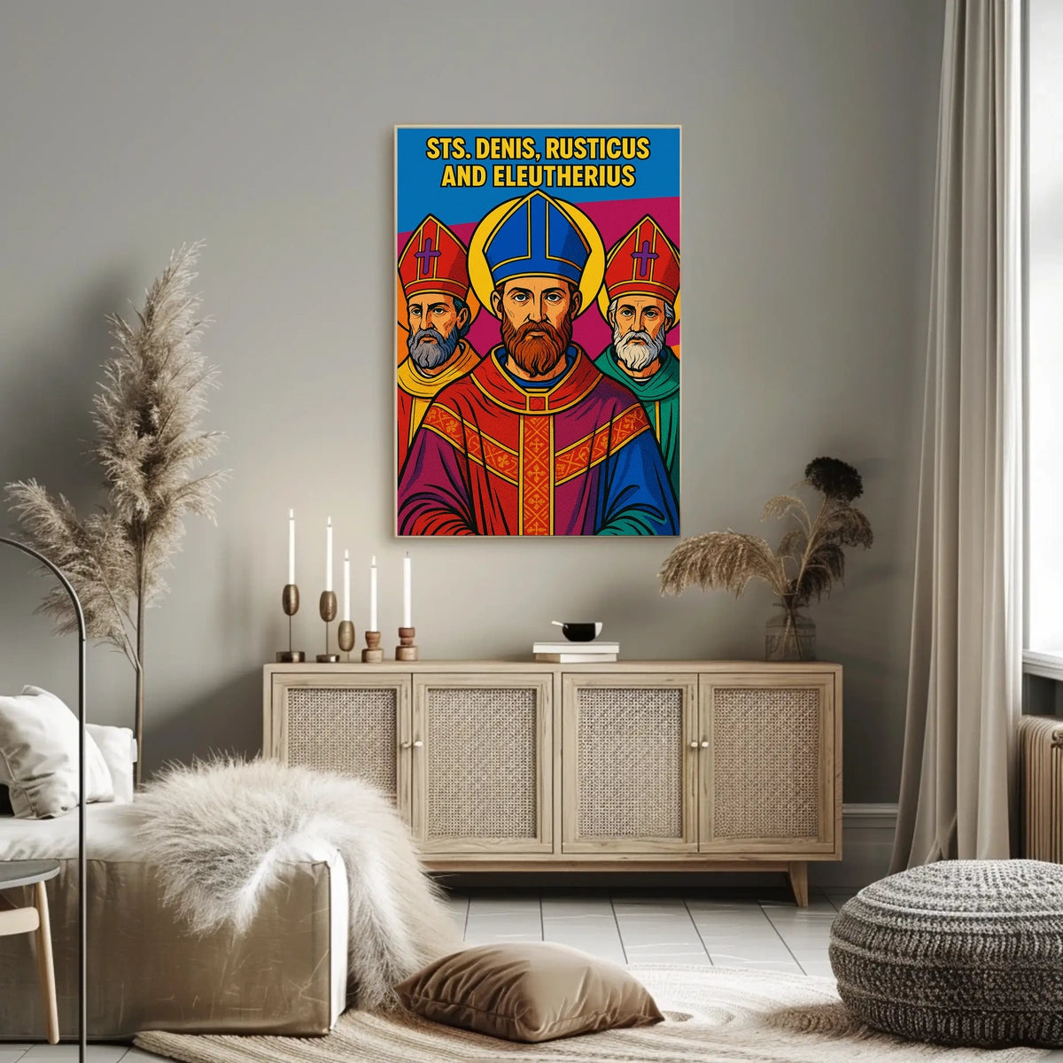Saints Denis, Rusticus, and Eleutherius Poster