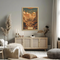 Ancient Mystical Landscape Poster