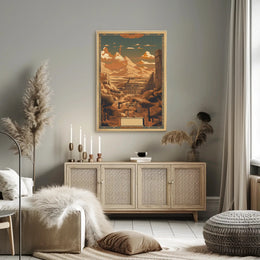 Ancient Mystical Landscape Poster