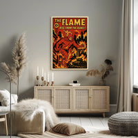The Flame Comic Book Cover Retro Pop Culture Poster