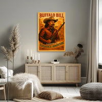 Buffalo Bill Legend Of Adventure Poster Vintage Wall Art