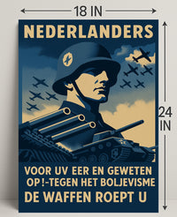 WWII Rallying Call Against Bolshevism Propaganda Poster