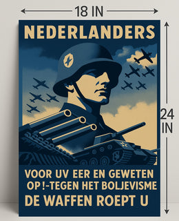 WWII Rallying Call Against Bolshevism Propaganda Poster