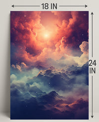 Celestial Mountainscape Poster
