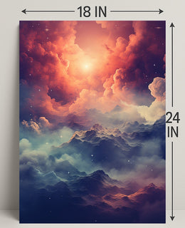 Celestial Mountainscape Poster