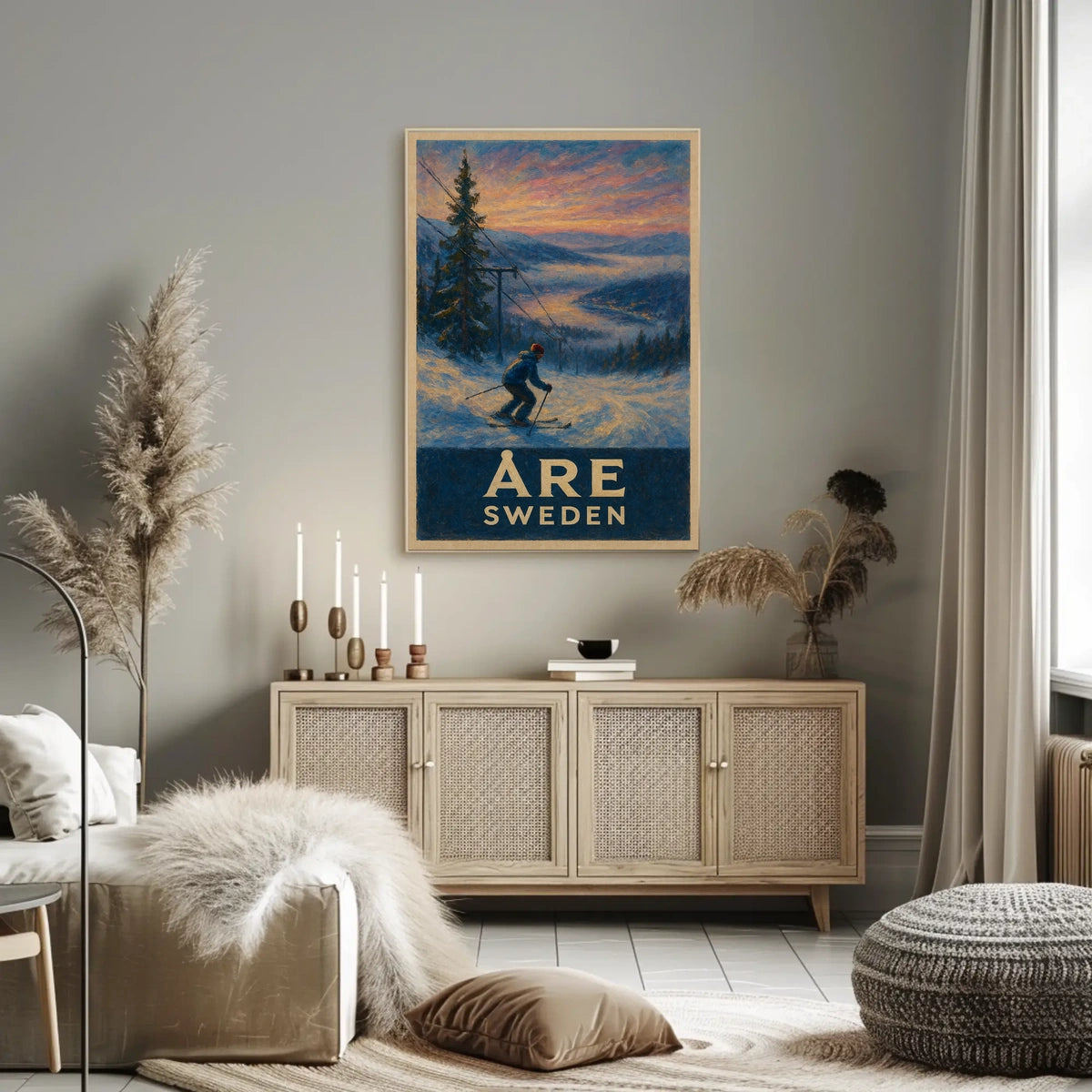 Skiing In Åre, Sweden Poster