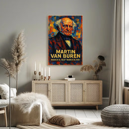 Martin Van Buren 8th President of the United States Glitch Hop Art Poster