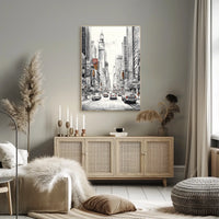 Bustling City Scene with Iconic New York Charm: Travel Poster