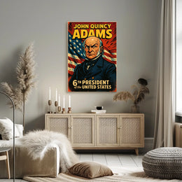 John Quincy Adams 6th President Poster Vintage Heritage Art