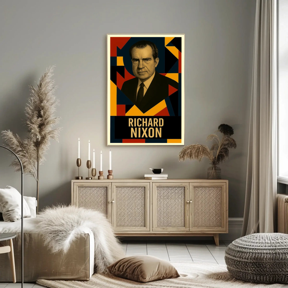 Richard Nixon 37th President of the United States Abstract Pop Poster
