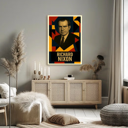 Richard Nixon 37th President of the United States Abstract Pop Poster