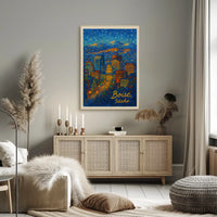 Boise, Idaho A Nighttime Cityscape Poster