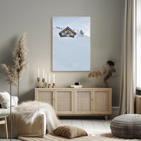 Rustic Cabin in Snowy Mountains National Park Poster