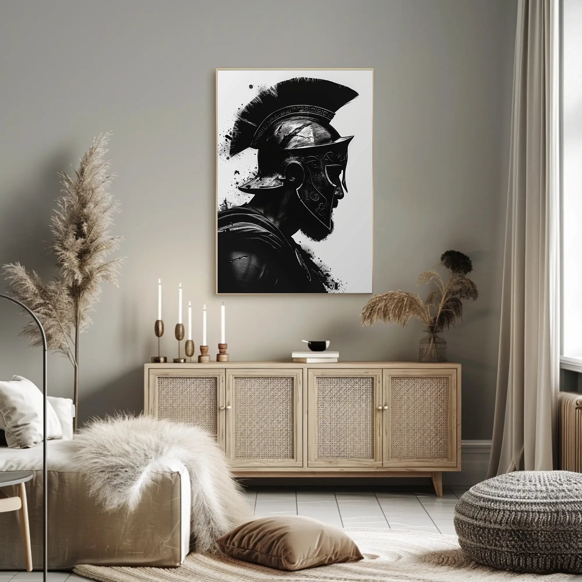 Warrior's Silhouette Poster PosterGoat