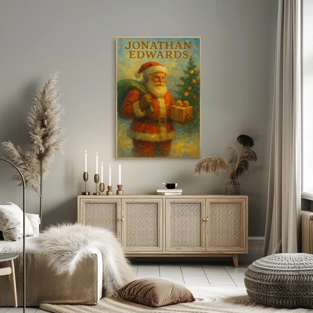 Santa Claus Christmas Scene Wall Art Poster - Cultural or Heritage Poster