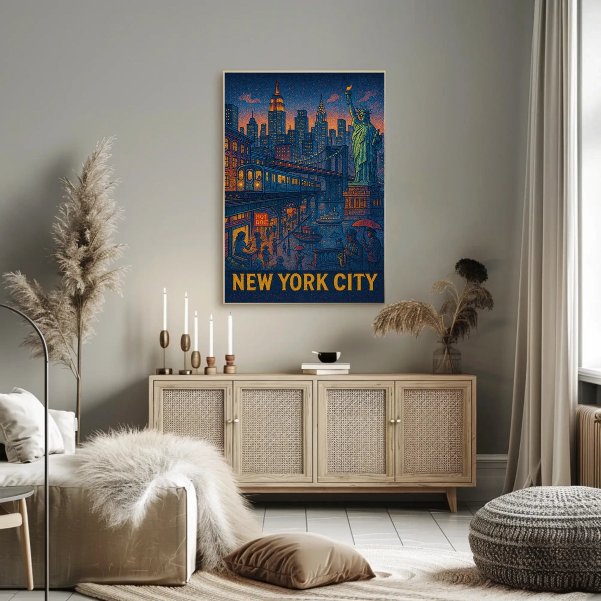 New York City Nightscape Poster