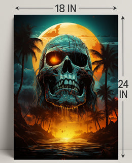 Skull Island Sunset Poster