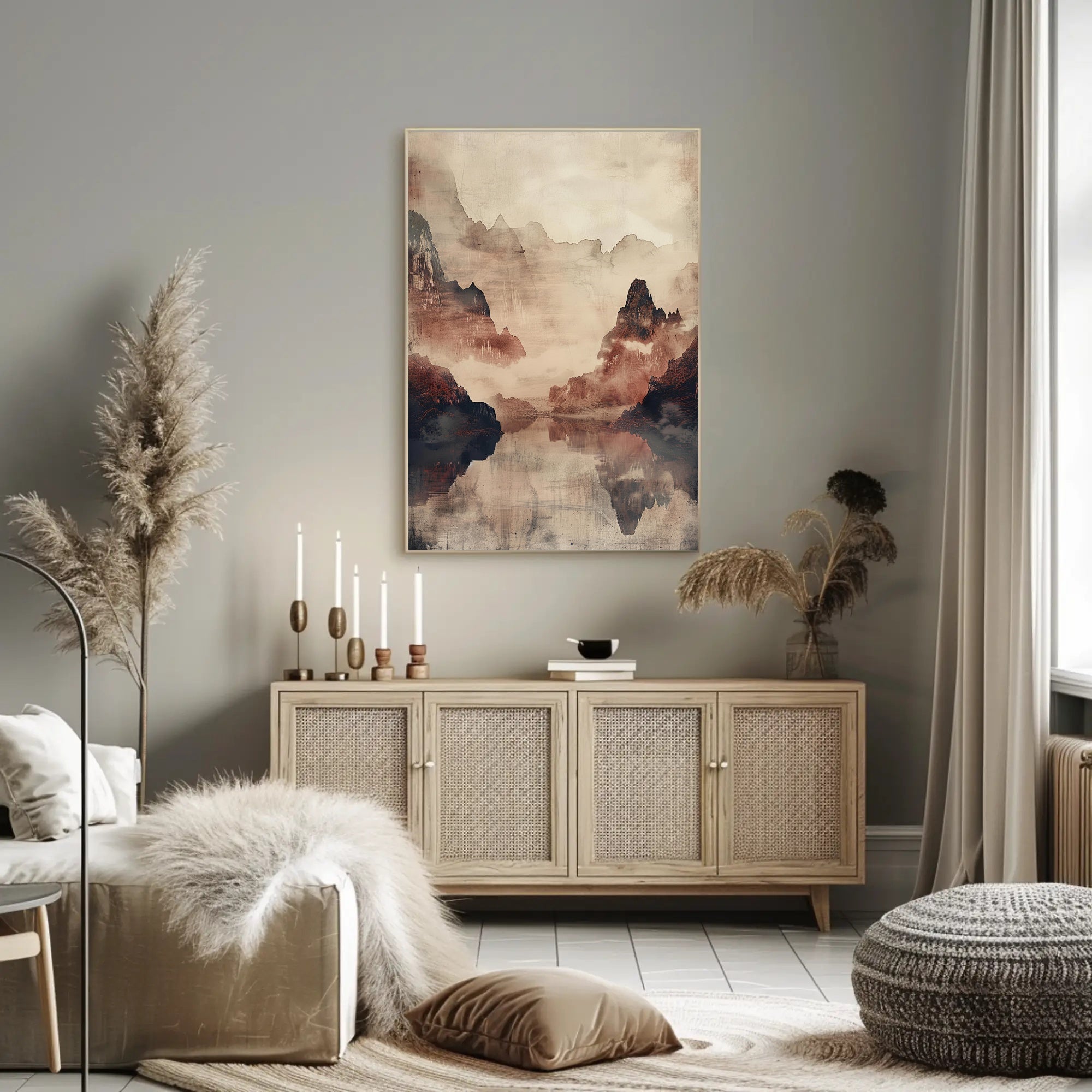 Mystical Mountain Landscape Poster