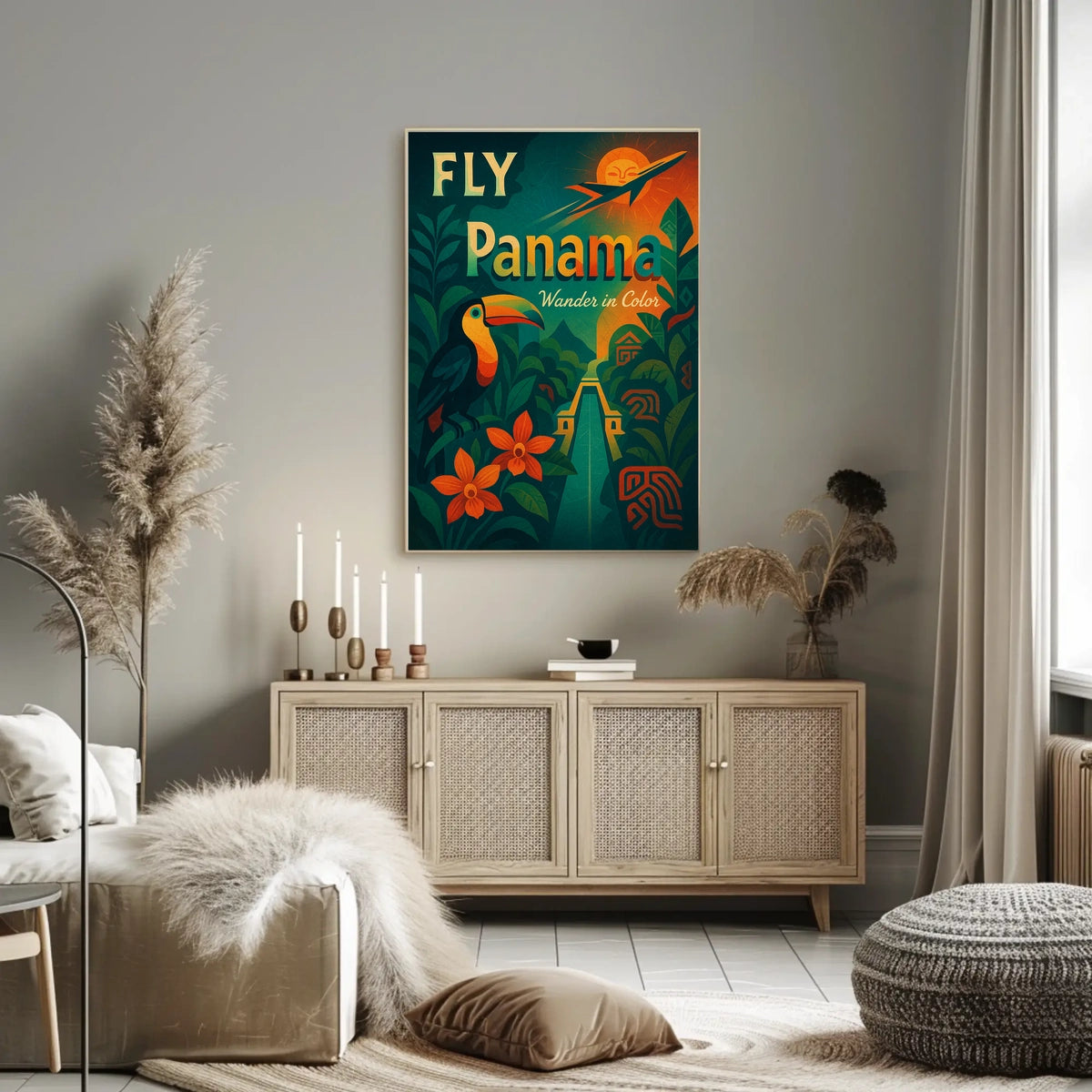 Fly Panama Wander in Color Poster