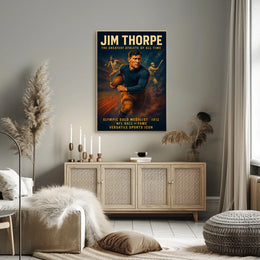 Jim Thorpe Legendary Sports Icon Poster