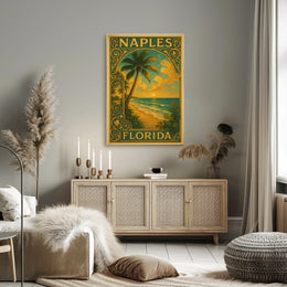 Naples Florida A Tropical Escape Poster Wall Art Decor