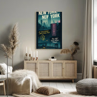 New York City Cultural Melting Pot Poster Modern Wall Art