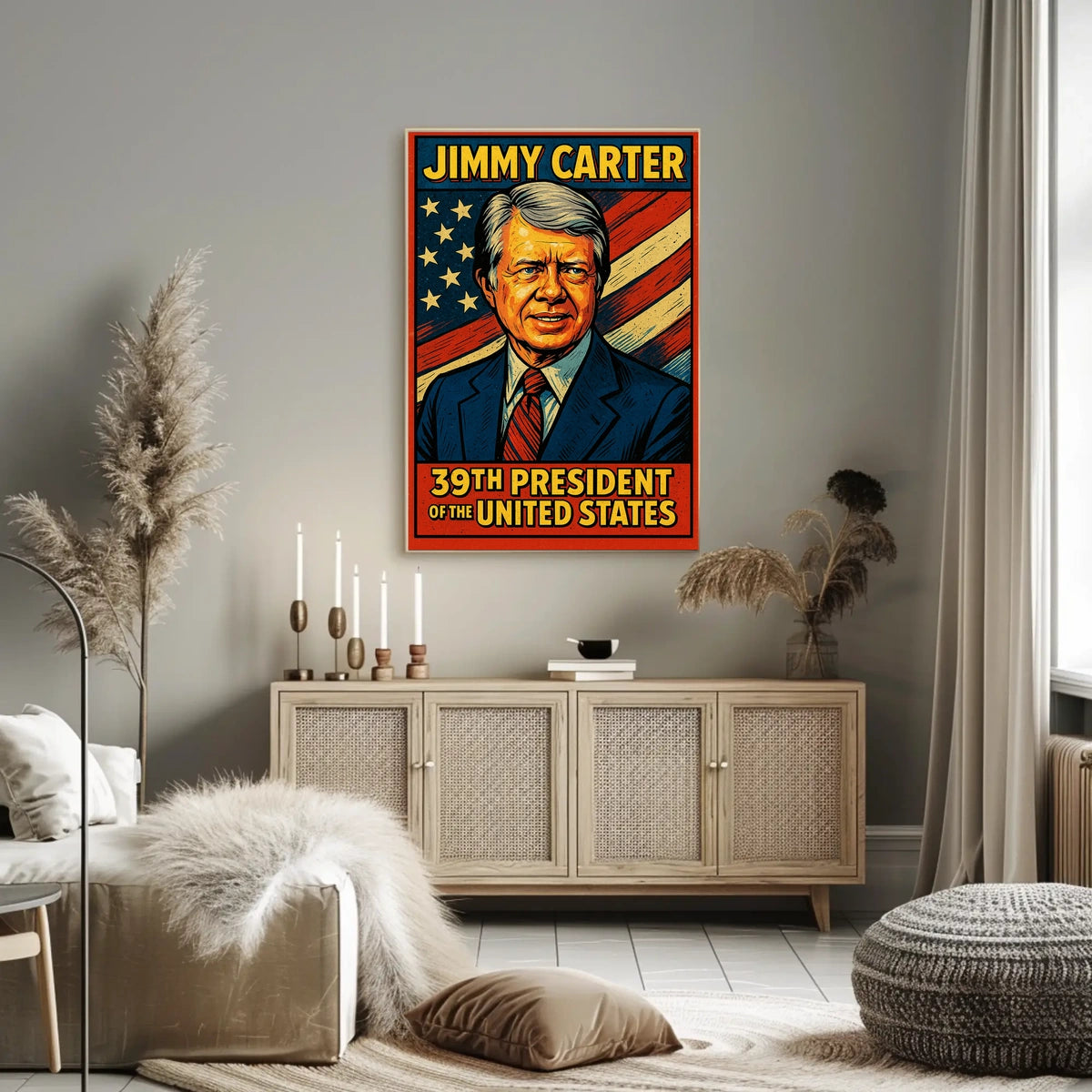 Jimmy Carter 39th President Poster Wall Art For Home Decor