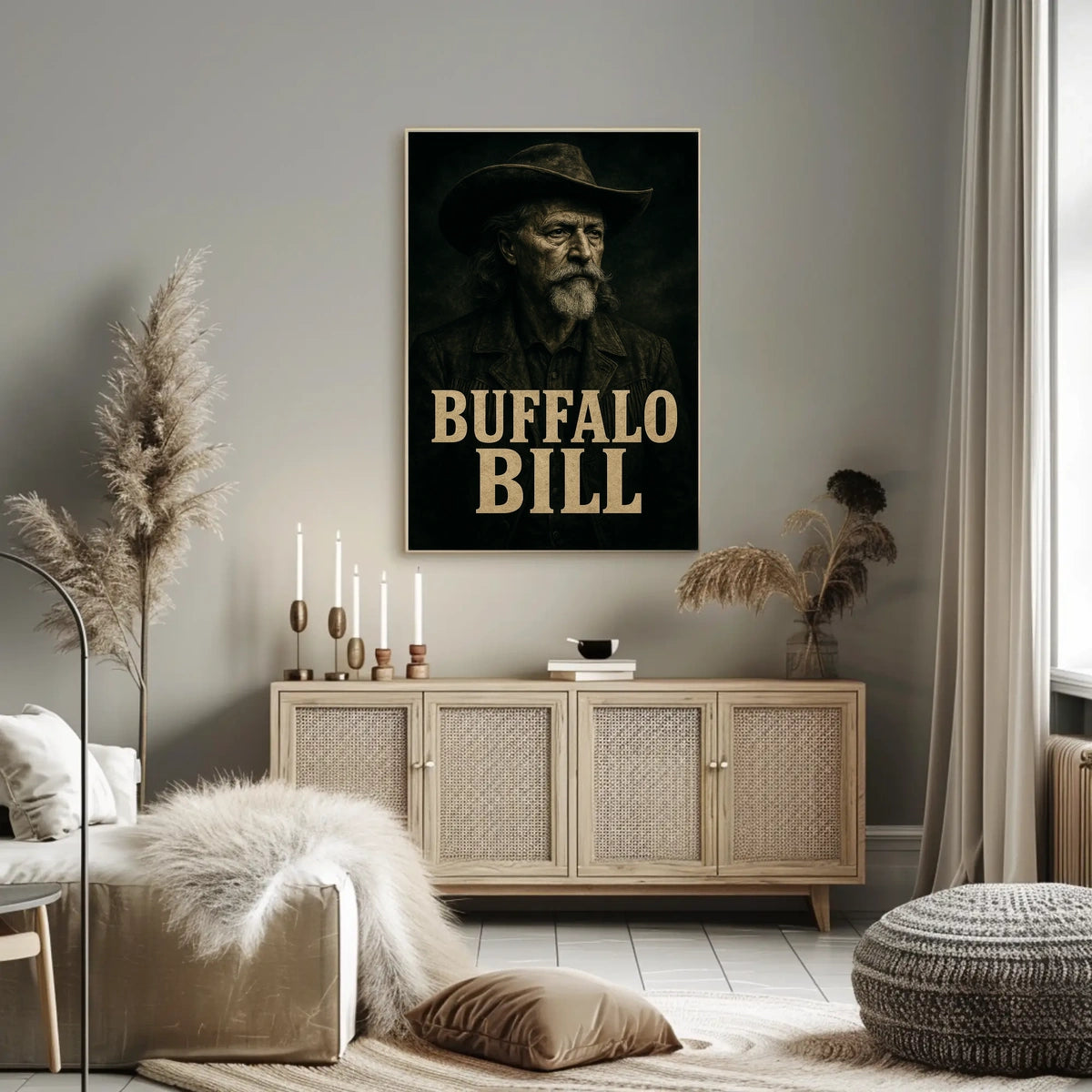 Western Cowboy Sepia Portrait Historical or Presidential Poster