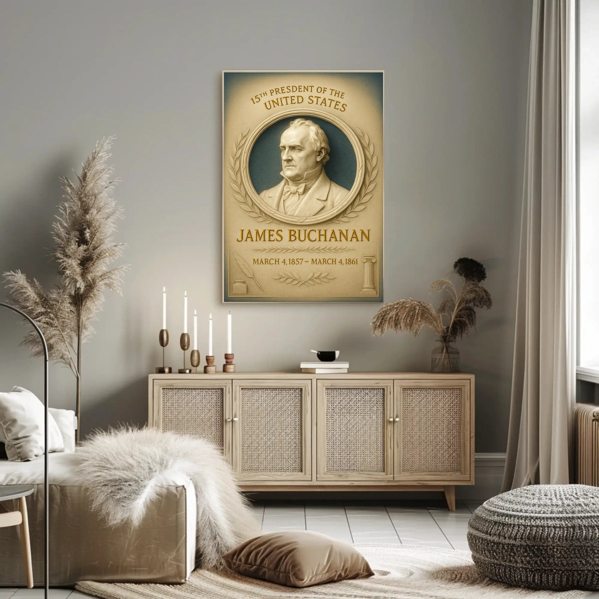 James Buchanan 15Th President Poster