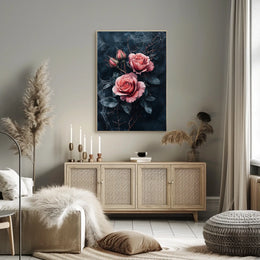 The poster features a dark moody design with a gothic romantic theme. At Travel Poster